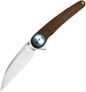 Artisan Cazador Linerlock Folding Knife 3.5" AR-RPM9 Green Micarta