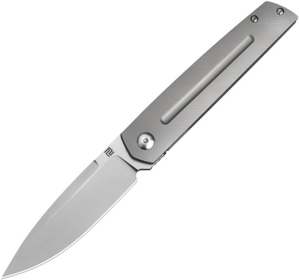 ATZ1849GGY.jpg Artisan Sirius Linerlock Gray Ti Folding Knife S35VN Blade