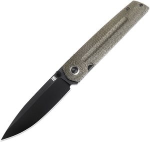 Artisan Sirius Linerlock Green Micarta Folding Knife 3.5" Blade