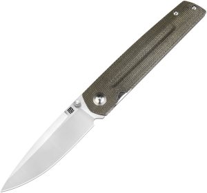 Artisan Sirius Linerlock Green Micarta Folding Knife 3.5"