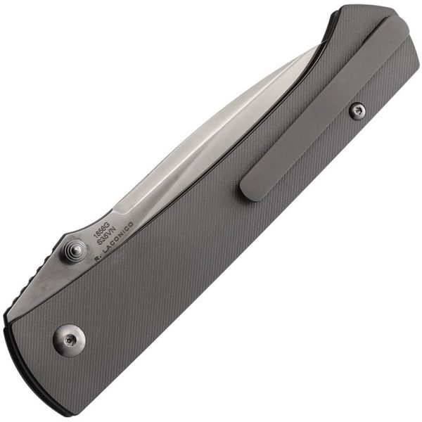 Artisan Andromeda Button Lock Gray Folding Knife S35VN