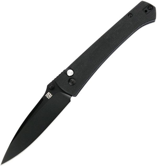 Artisan Andromeda Button Lock Black Micarta