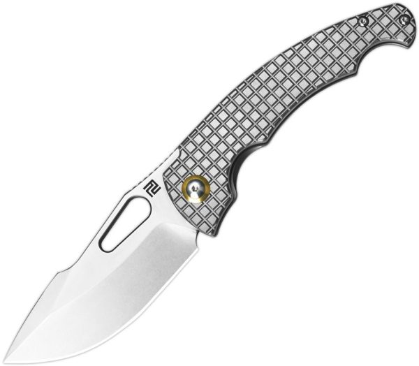 Artisan Mini Xcellerator Framelock S90V Folding Knife Gray Titanium