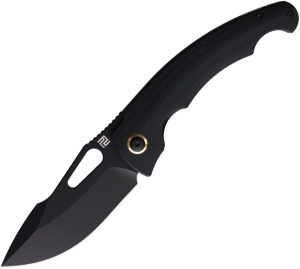 Artisan Xcellerator Linerlock Folding Knife Black Micarta 3.75"