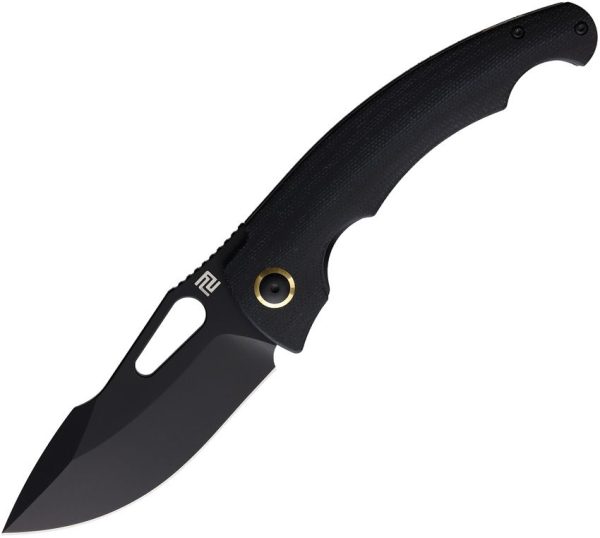 Artisan Xcellerator Linerlock Folding Knife Black Micarta 3.75"