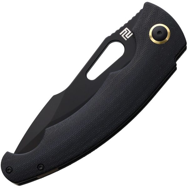 Artisan Xcellerator Linerlock Folding Knife Black Micarta 3.75"