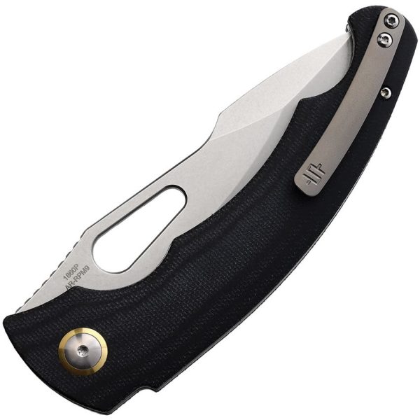 Artisan Xcellerator Linerlock Black Micarta Folding Knife