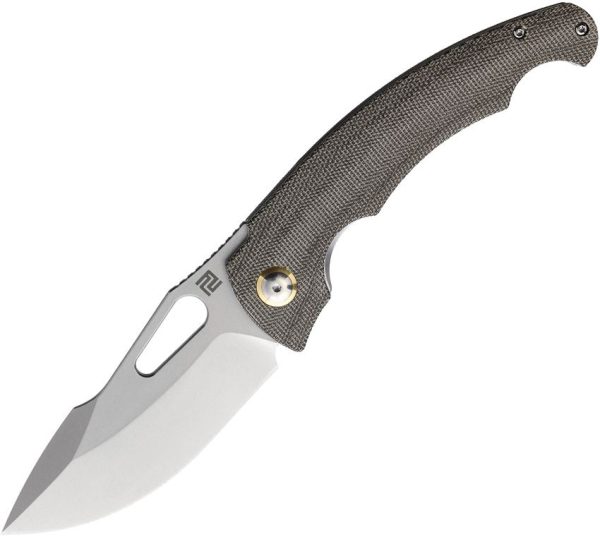 Artisan Xcellerator Linerlock Green Micarta Folding Knife