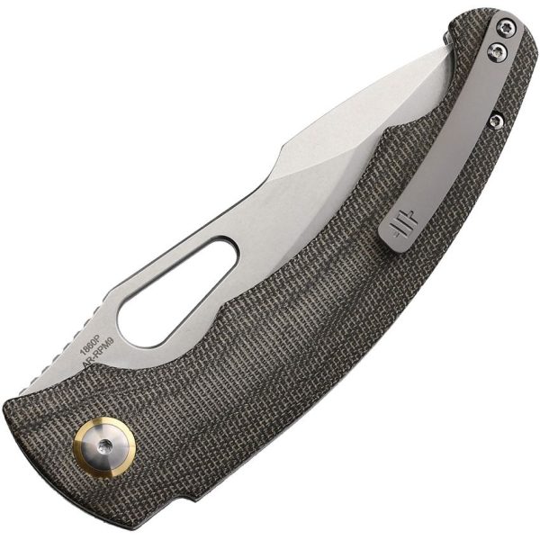 Artisan Xcellerator Linerlock Green Micarta Folding Knife