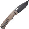 Artisan Revel Button Lock Folding Knife Brown FRN 3.5" Blade