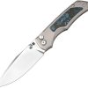 Artisan Wizard Button Lock Folding Knife S90V Gray Titanium