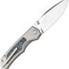Artisan Wizard Button Lock Folding Knife S90V Gray Titanium