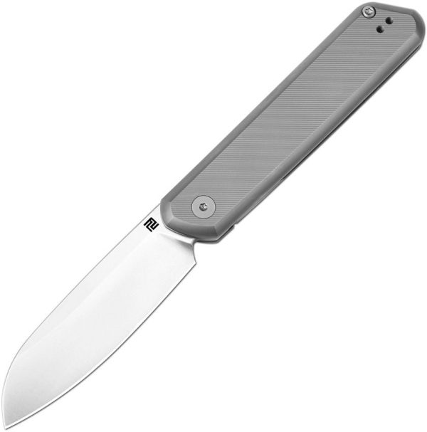 Artisan IO Framelock Gray S90V Folding Knife 3" Blade
