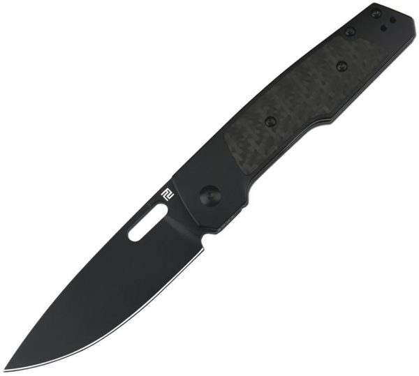 Artisan Gambit Knight Framelock S90V Black Carbon Fiber Folding Knife