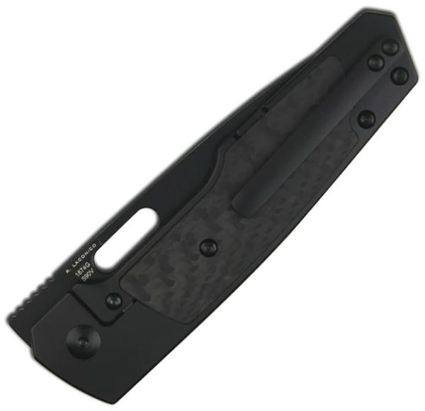 Artisan Gambit Knight Framelock S90V Black Carbon Fiber Folding Knife