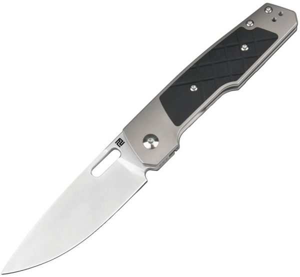 Artisan Gambit Pawn Framelock Folding Knife S90V Steel Black G10