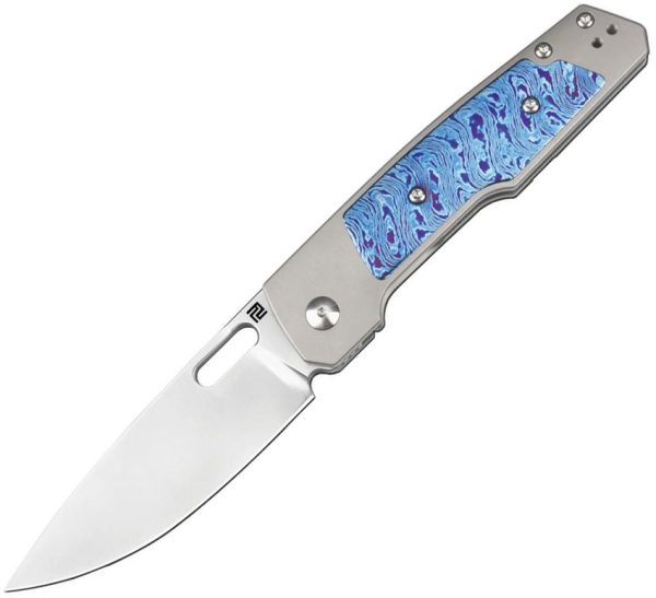 Artisan Gambit Queen Framelock Ti S90V Folding Knife Gray