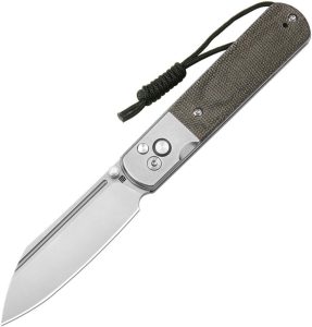 Artisan Holm Button Lock OD Folding Knife S90V Wharncliffe Green