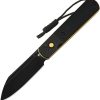 Artisan Holm Button Lock PVD Wharncliffe Folding Knife