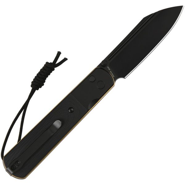 Artisan Holm Button Lock PVD Wharncliffe Folding Knife