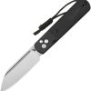 Artisan Holm Button Lock Black Folding Knife AR-RPM9 Wharncliffe