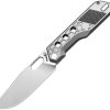 Artisan Beest Framelock Gray S35VN Folding Knife Titanium