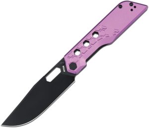 Artisan Beest Linerlock Purple Aluminum Folding Knife