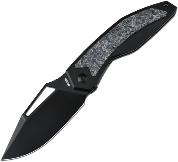 Artisan Fragarach Framelock S90V Black Folding Knife Carbon Fiber