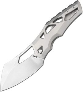 Artisan Tortoise Framelock Titanium S35VN Folding Knife Gray