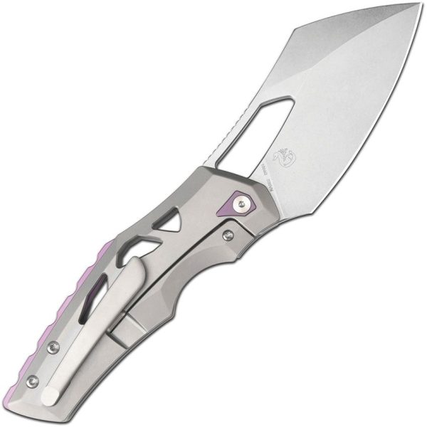 Artisan Tortoise Framelock S35VN Titanium Folding Knife Purple