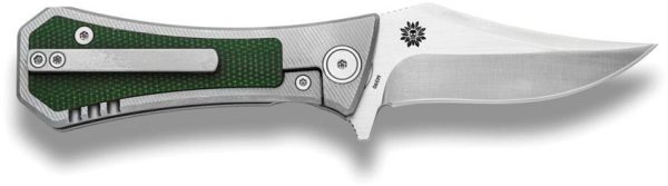 Auxiliary Manufacturing Deadhead Bowie Framelock M390 Gray Titanium