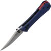Auxiliary Manufacturing Pocket Bowie Crossbar Lock Folding Knife Blue