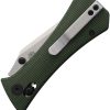 Auxiliary Manufacturing Coffin Tanto Crossbar Lock Folding Knife Green