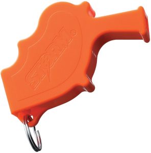 All Weather Storm Safety Whistle Orange with Lanyard