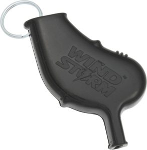 All Weather Safety Whistle Wind Storm Black - 2.625 inches