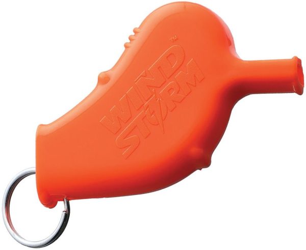 AW6.jpg All Weather Windstorm Safety Whistle Orange - 2.75 inches