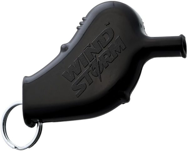 AW6BK.jpg All Weather Windstorm Safety Whistle Black - 2.75 inches