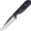 Anza 709R Fixed Blade Knife 4.13" Clip Point Blue Black Handle
