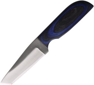 Anza Fixed Blade Tanto 3.5in - Blue Black Wood