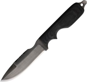 Anza SWAT M Fixed Blade Knife 4.5in Black Micarta Full Tang