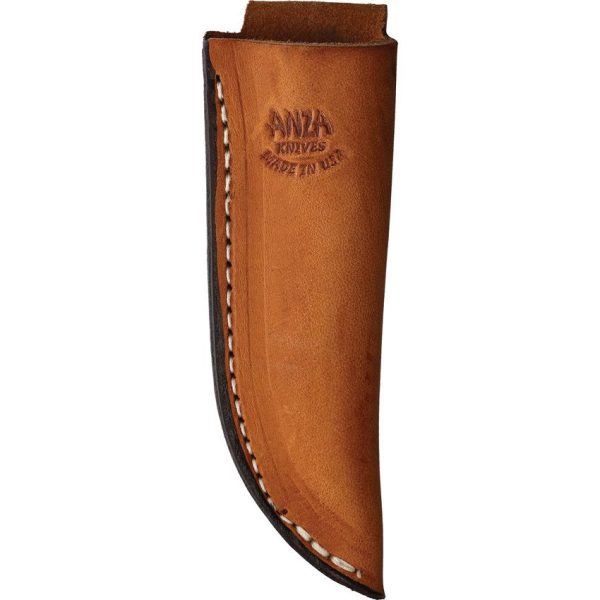 Anza Fixed Blade Blue Black Wood Handle - Clip Point