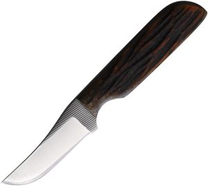 Anza Fixed Blade Amber Jigged Bone - Clip Point