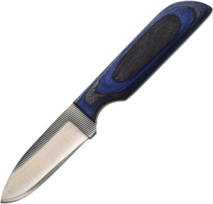 Anza WKR6 Fixed Blade Knife 2.63" Blue Black Wood Handle USA