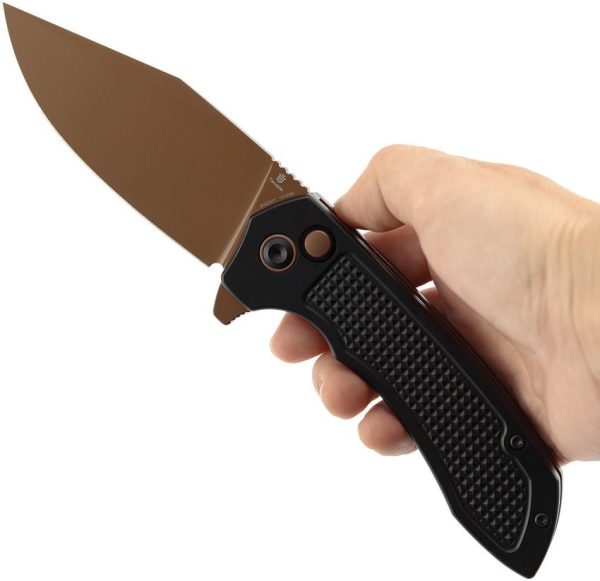 Tenable Entity Button Lock Rose Gold 3.5" 14C28N Folding Knife