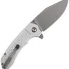 Tenable Entity Button Lock Silver 14C28N Folding Knife
