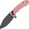 Tenable Entity Button Lock Rose Damascus Folding Knife
