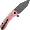 Tenable Entity Button Lock Rose Damascus Folding Knife