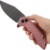 Tenable Entity Button Lock Rose Damascus Folding Knife