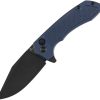 Tenable Entity Button Lock Blue 14C28N Folding Knife