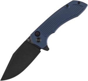 Tenable Entity Button Lock Blue 14C28N Folding Knife